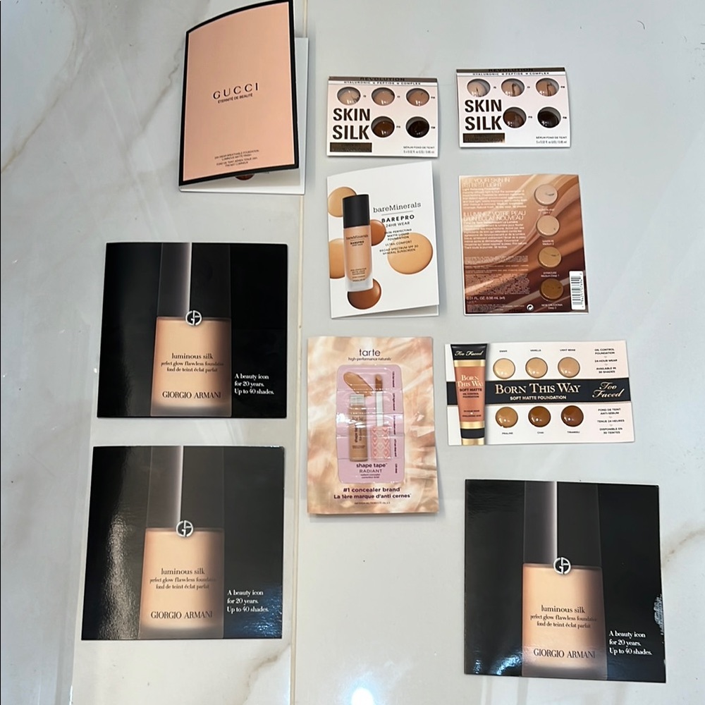 10 Designer makeup foundation samples